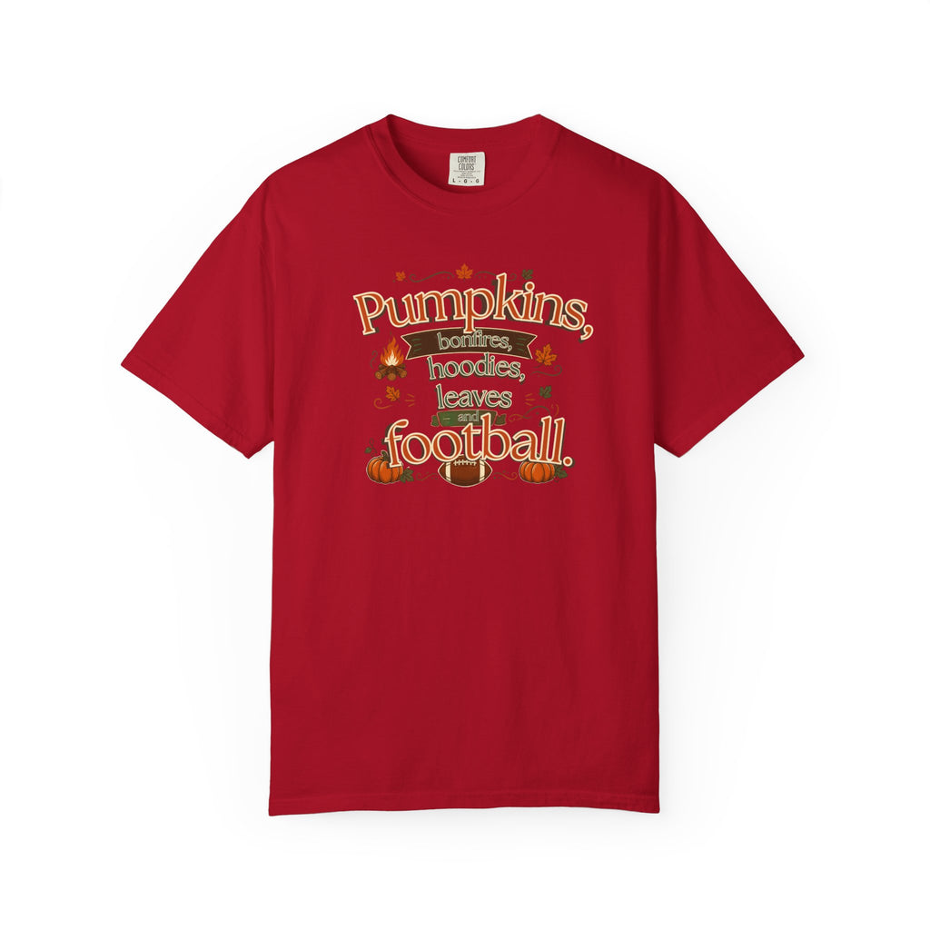 Fall Pumpkins Hoodies Leaves Football T‑Shirt