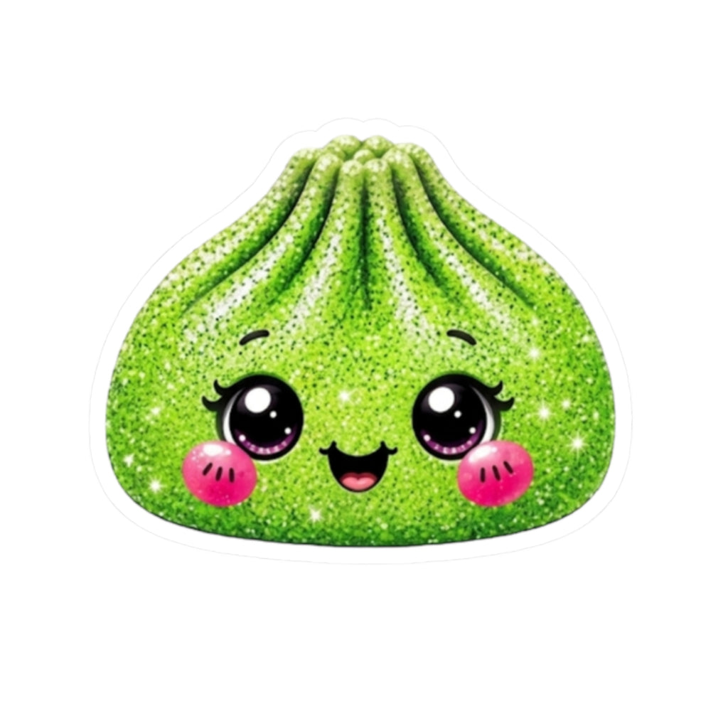 Cute Glitter Green Dumpling Sticker