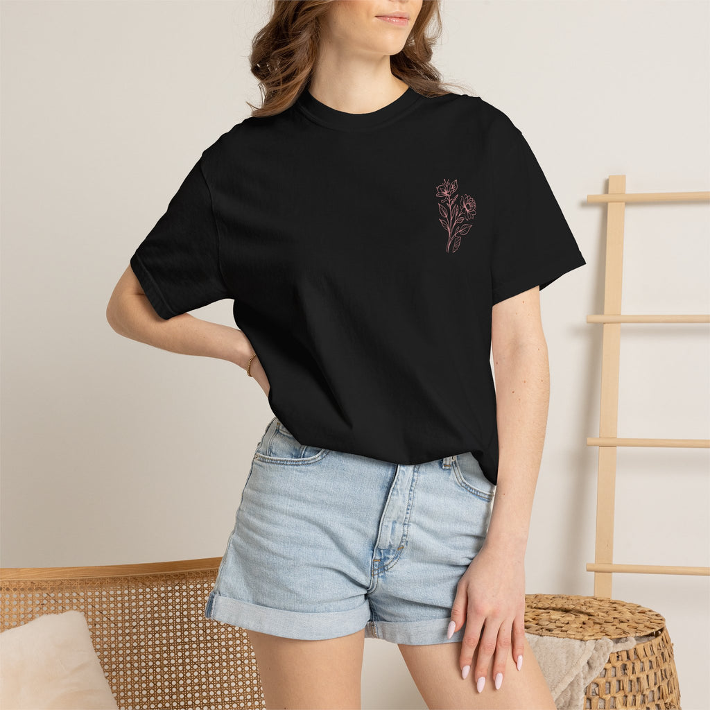 Unisex Garment-Dyed T-shirt ‘Double Bloom Collective’