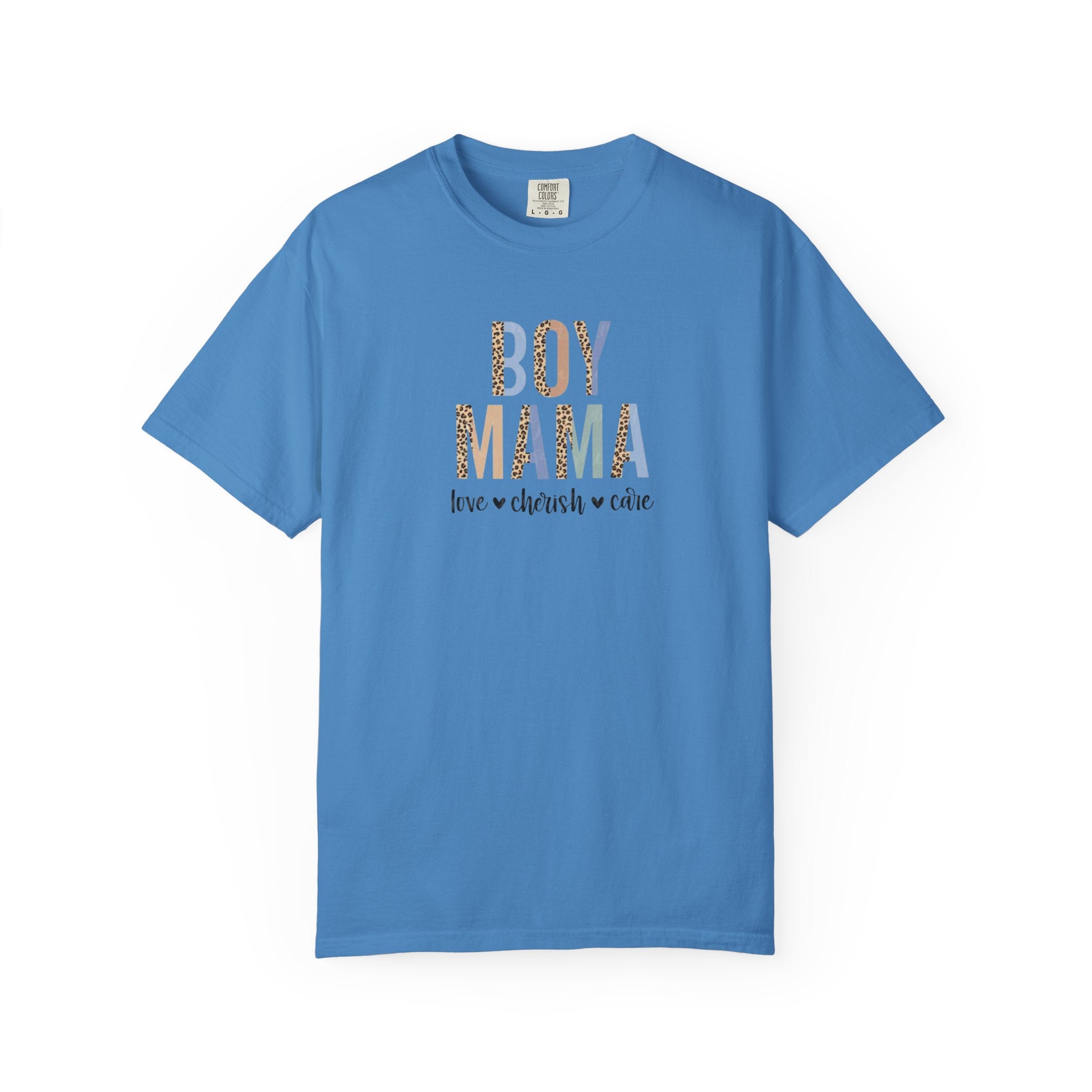 Boy Mama T-Shirt – Retro Floral 'Boy Mama' Tee with 'love  cherish  raise'