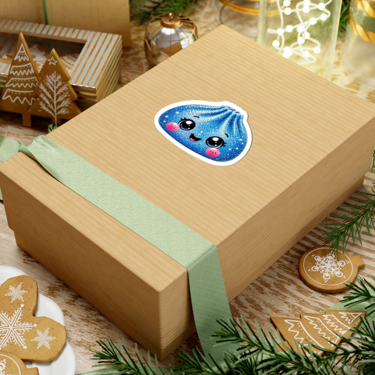 Kawaii Blue Dumpling Sticker