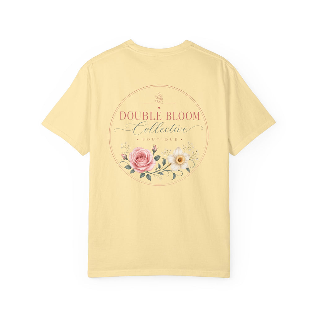 Unisex Garment-Dyed T-shirt ‘Double Bloom Collective’
