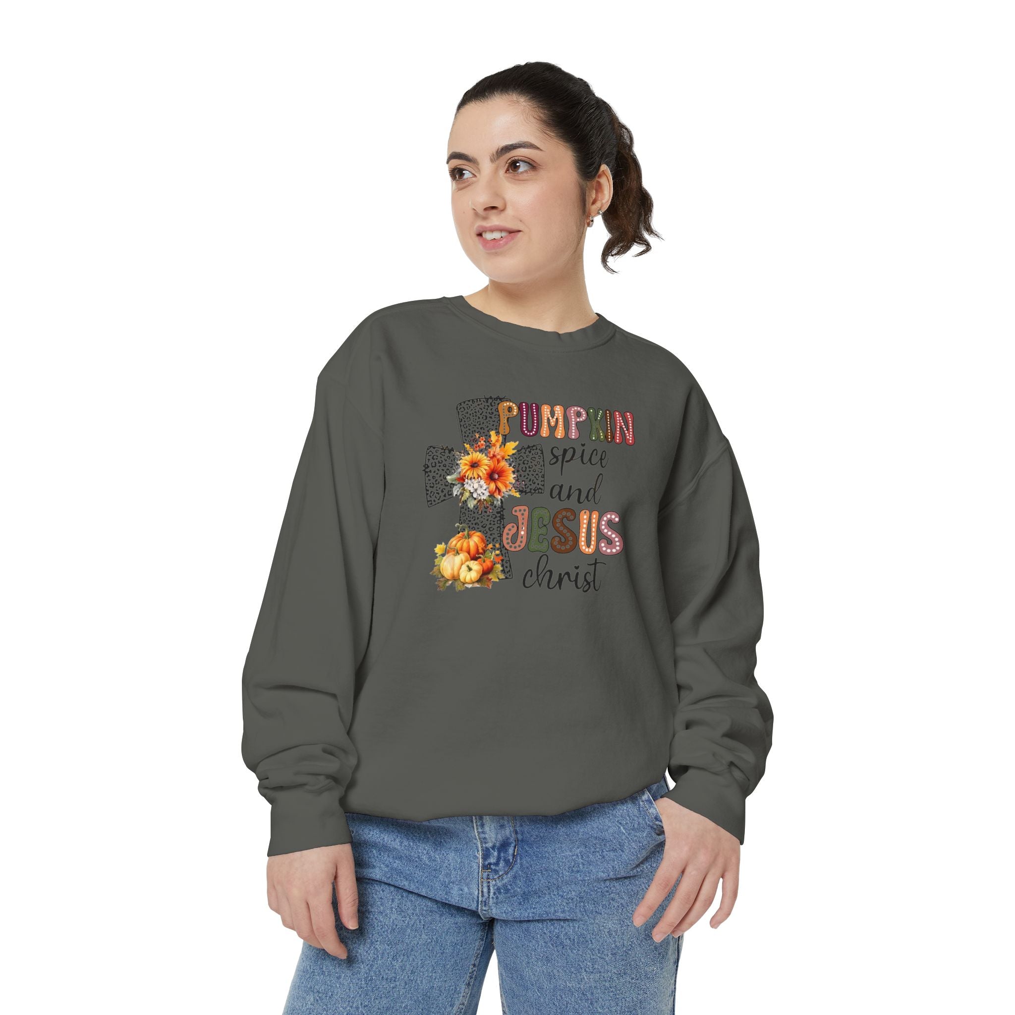 Fall Pumpkin Spice and Jesus Sweatshirt