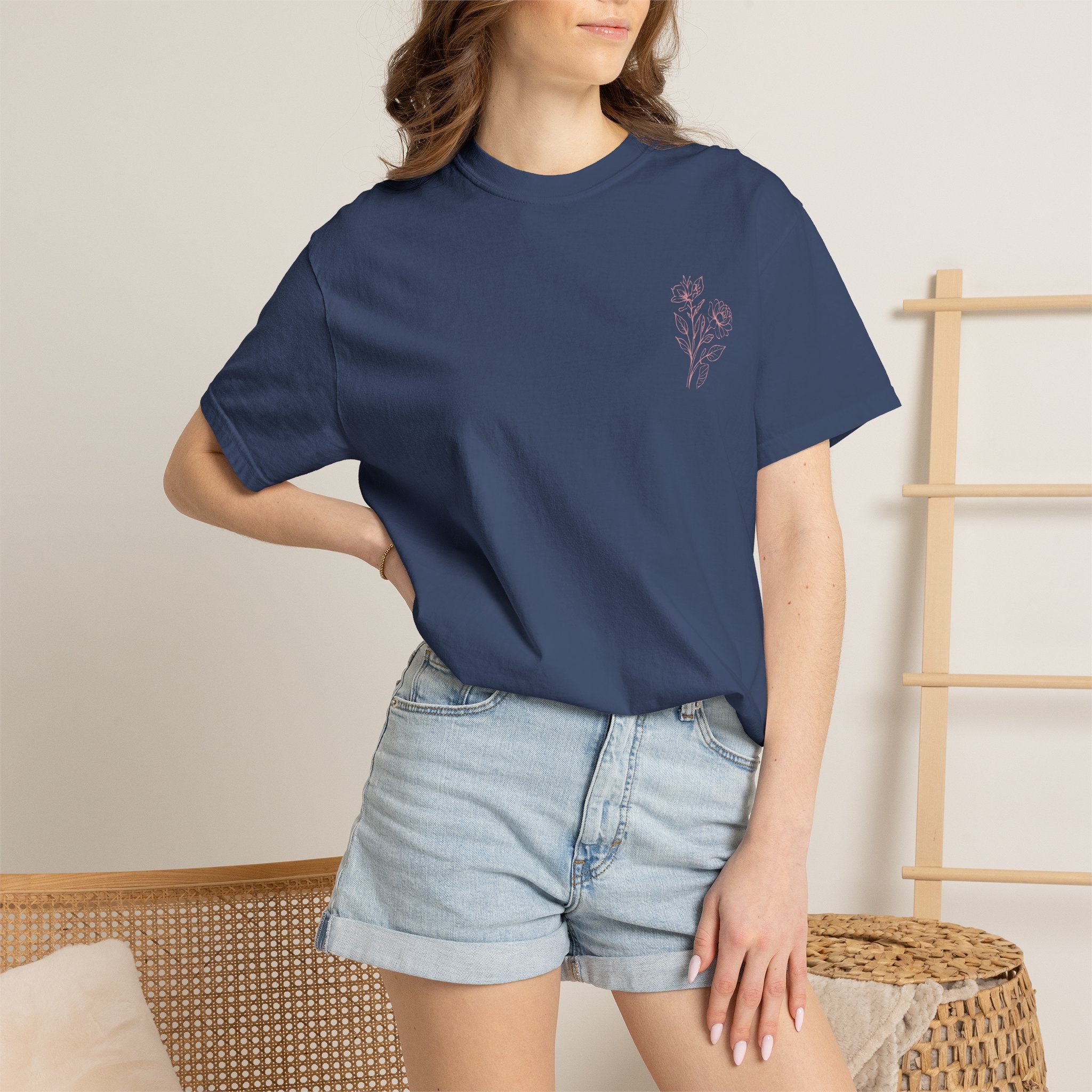 Unisex Garment-Dyed T-shirt ‘Double Bloom Collective’