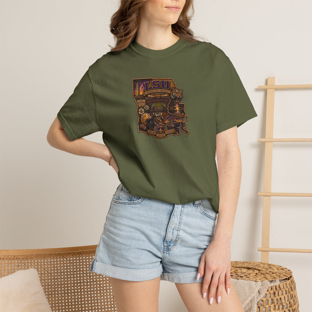Retro Arcade Tee — Vintage Game Console Louisiana T-Shirt\