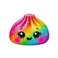 Rainbow Glitter Dumpling Sticker