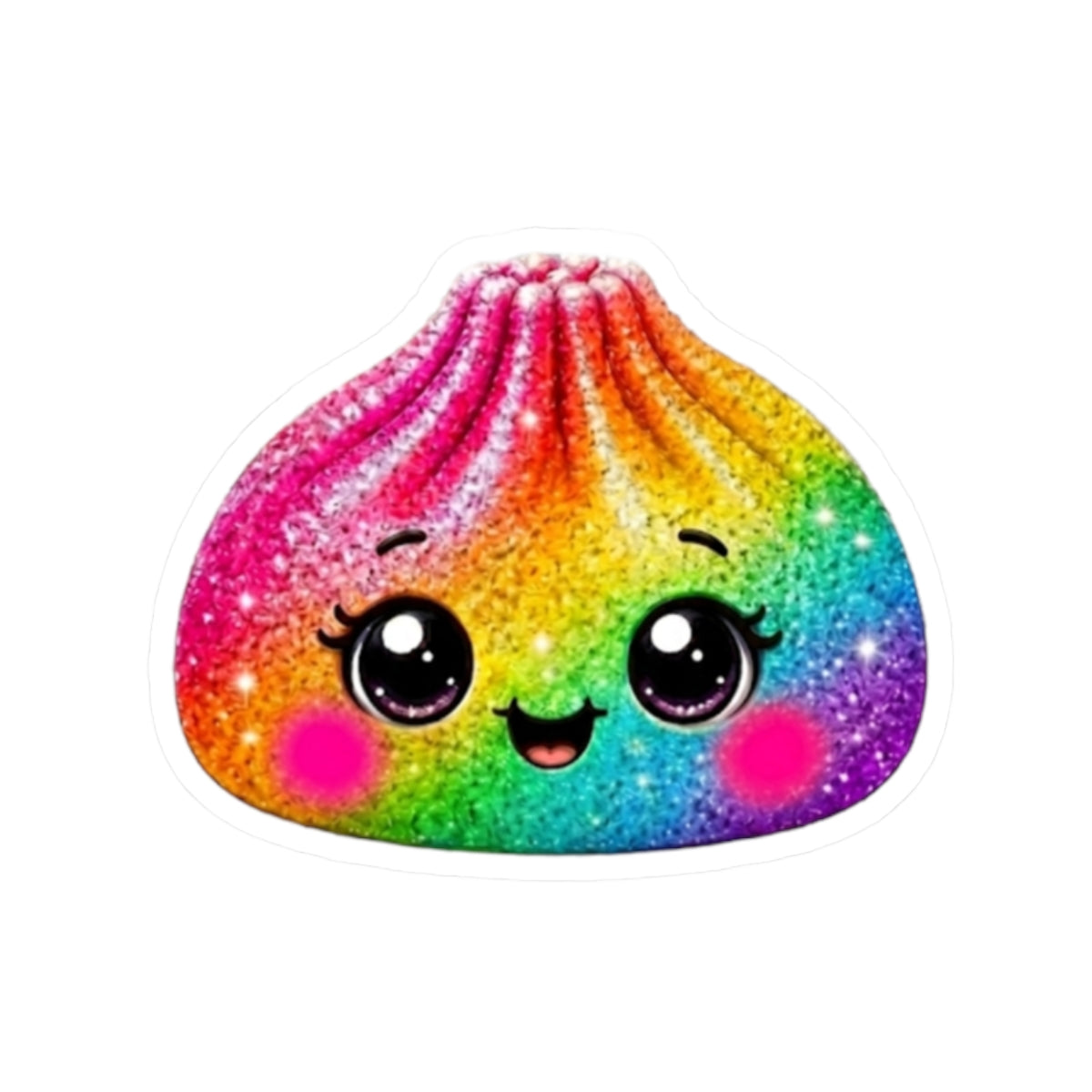 Rainbow Glitter Dumpling Sticker