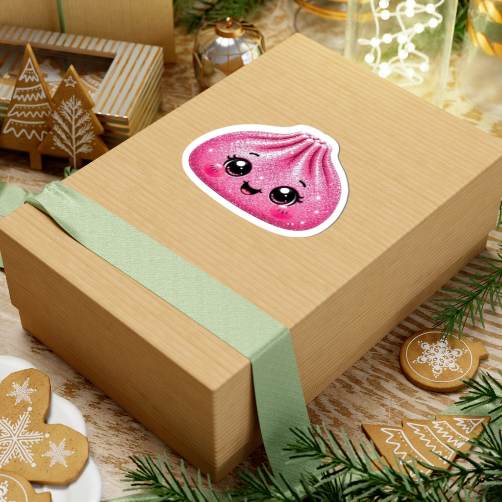 Kawaii Pink Glitter Dumpling Sticker