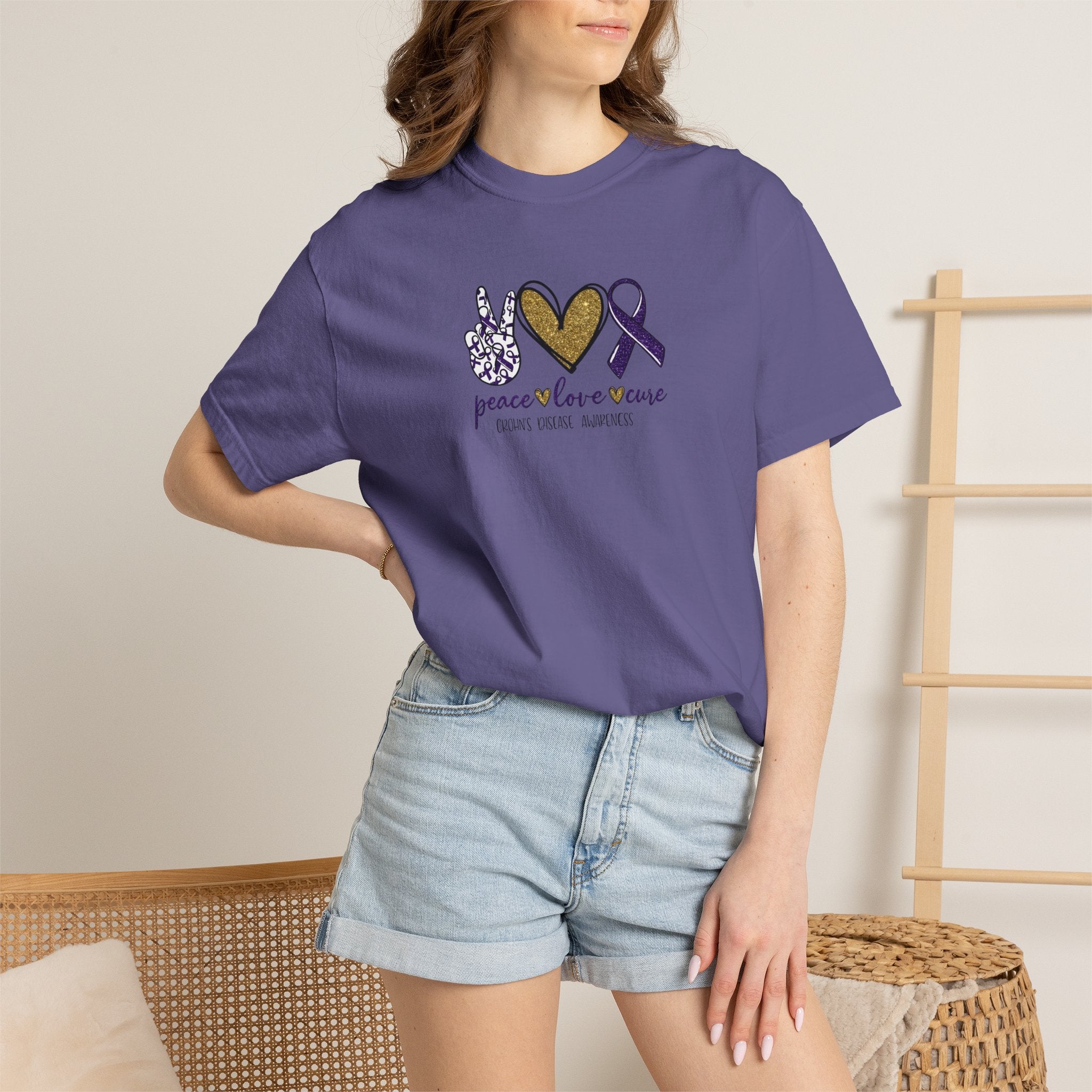 Peace Love Crohn's Awareness T-Shirt