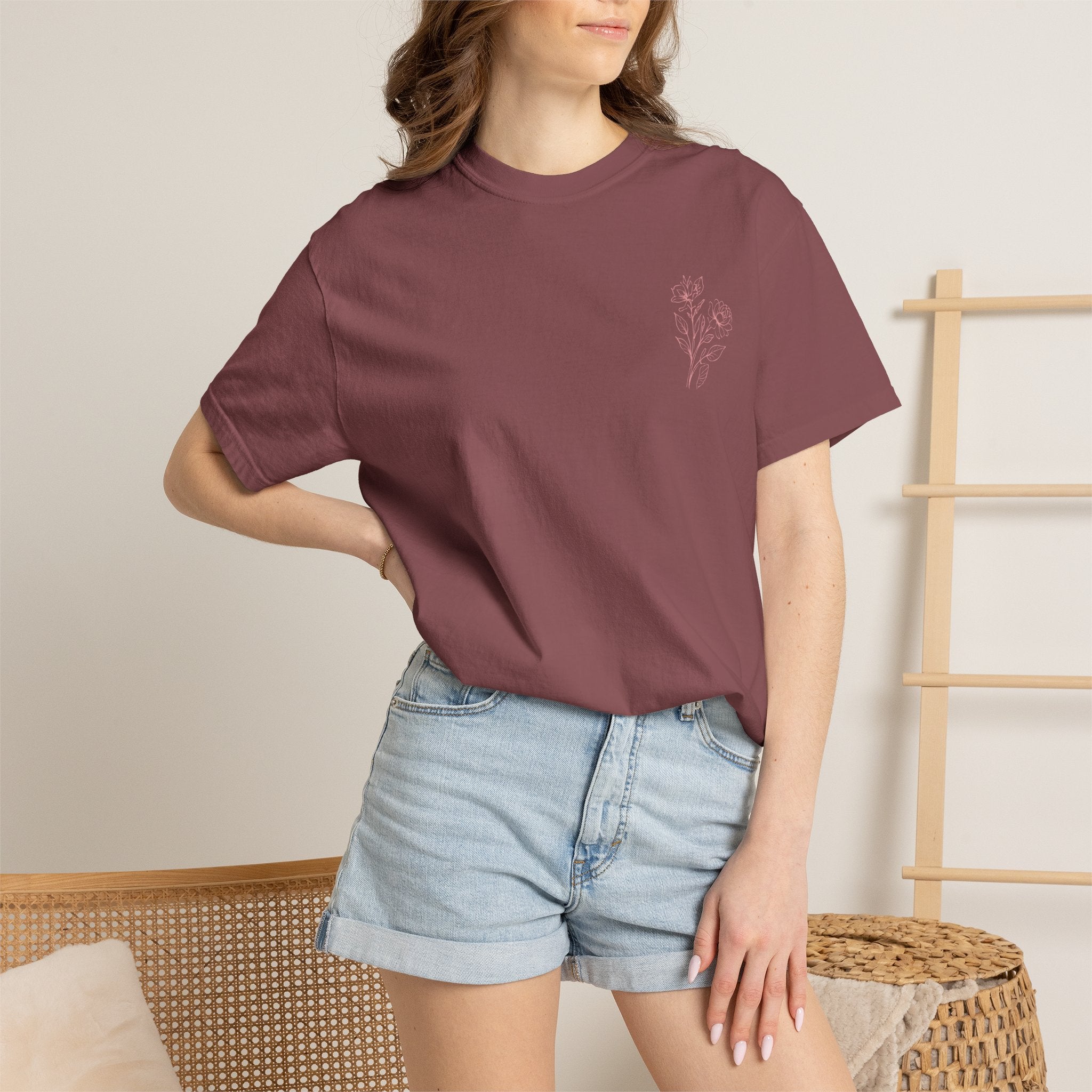 Unisex Garment-Dyed T-shirt ‘Double Bloom Collective’