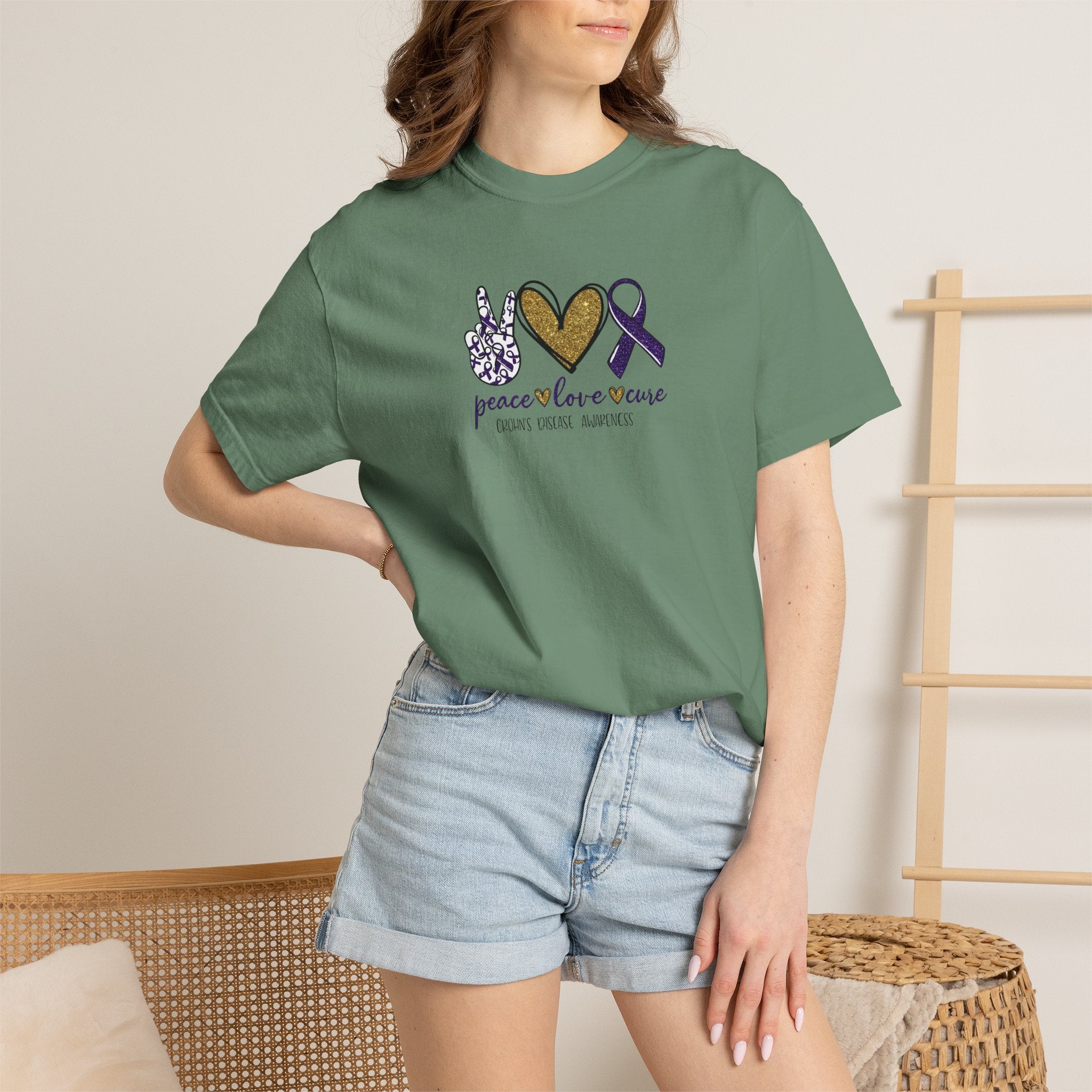 Peace Love Crohn's Awareness T-Shirt