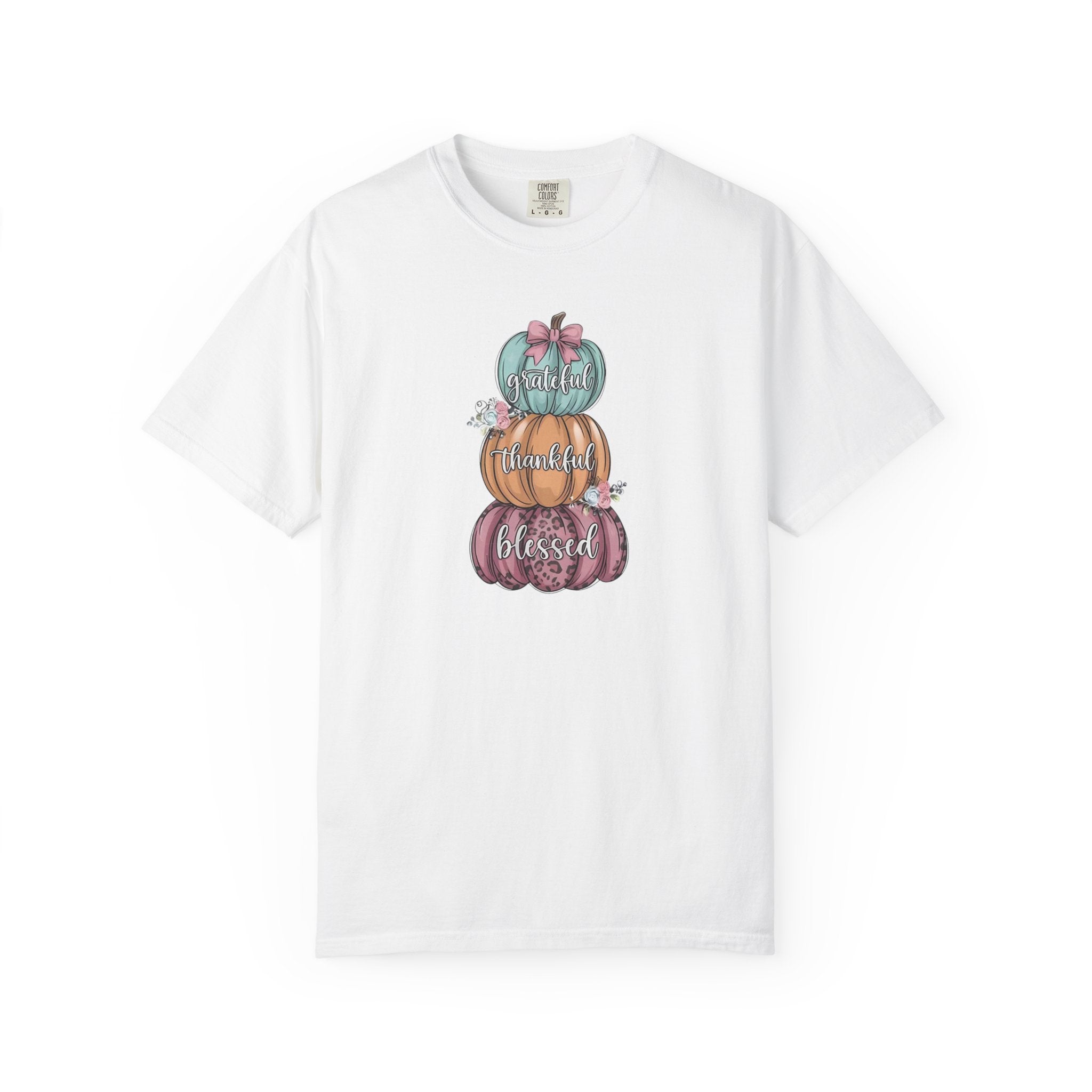 Pumpkin Stack "Grateful Thankful Blessed" T-Shirt