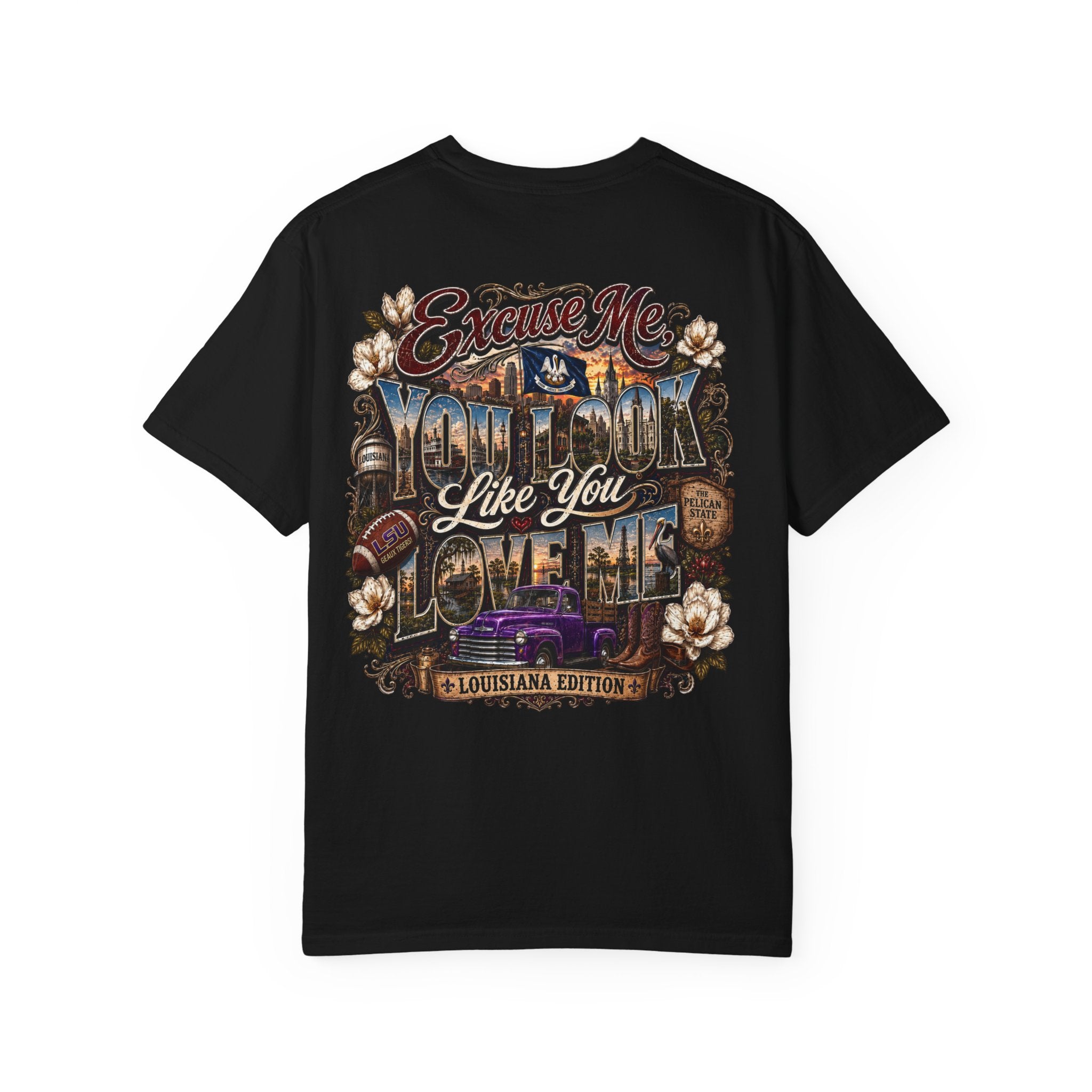 Louisiana Graphic T-Shirt — 'Excuse Me While I Love You' State Pride Tee