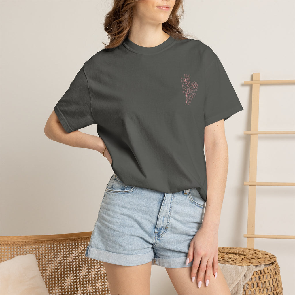 Unisex Garment-Dyed T-shirt ‘Double Bloom Collective’
