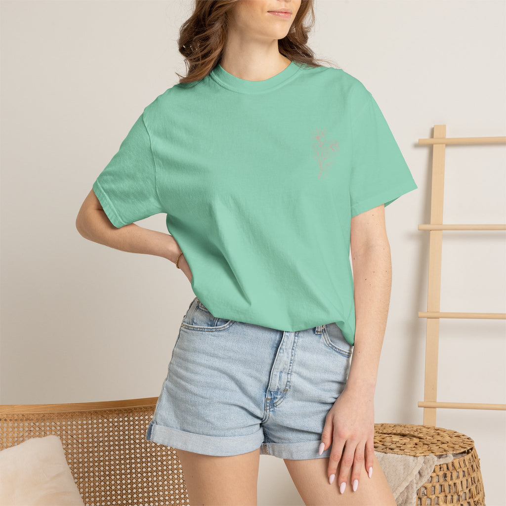 Unisex Garment-Dyed T-shirt ‘Double Bloom Collective’