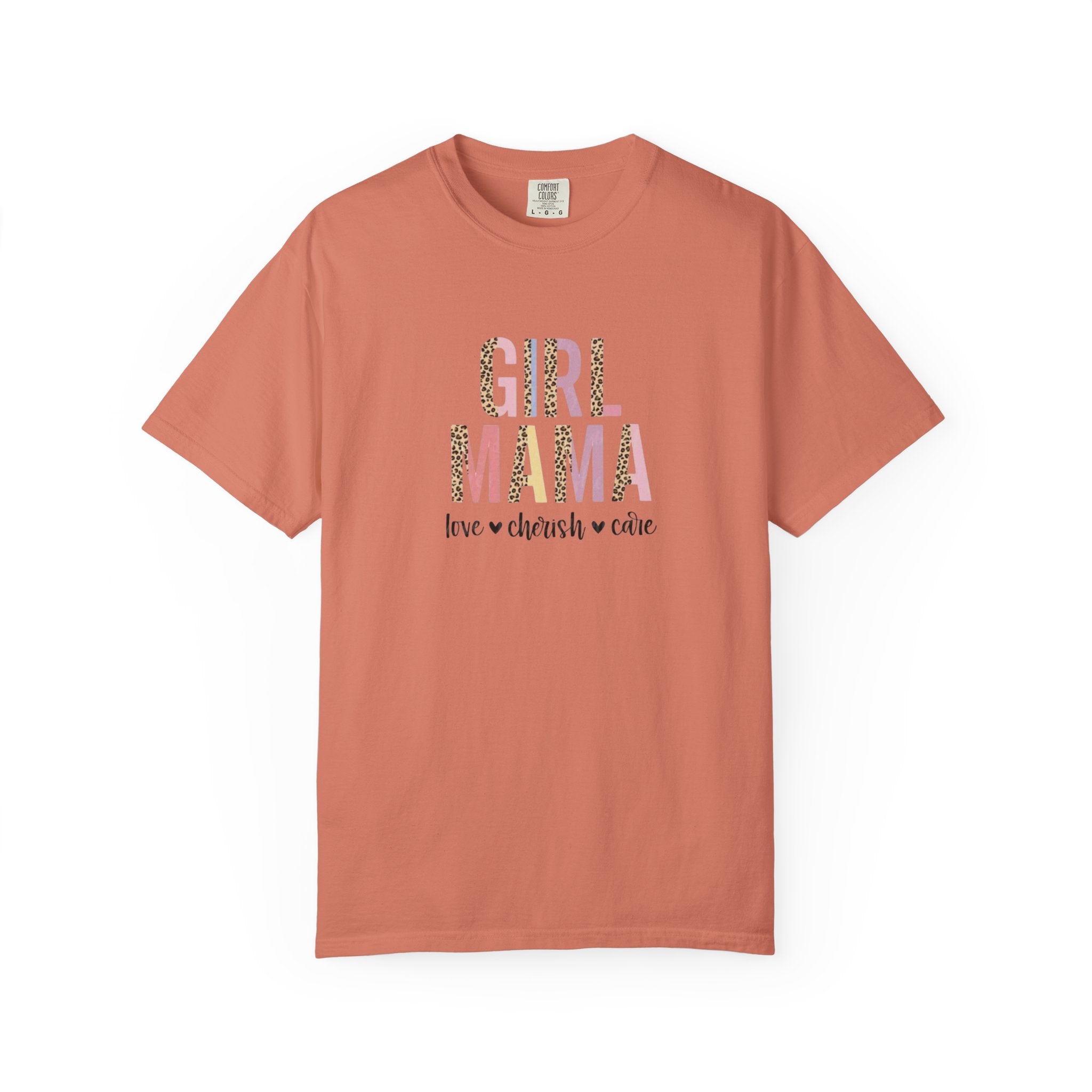 Girl Mama T-Shirt — Floral Leopard Print “Girl Mama” Graphic Tee (Love • Cherish • Cuddle)