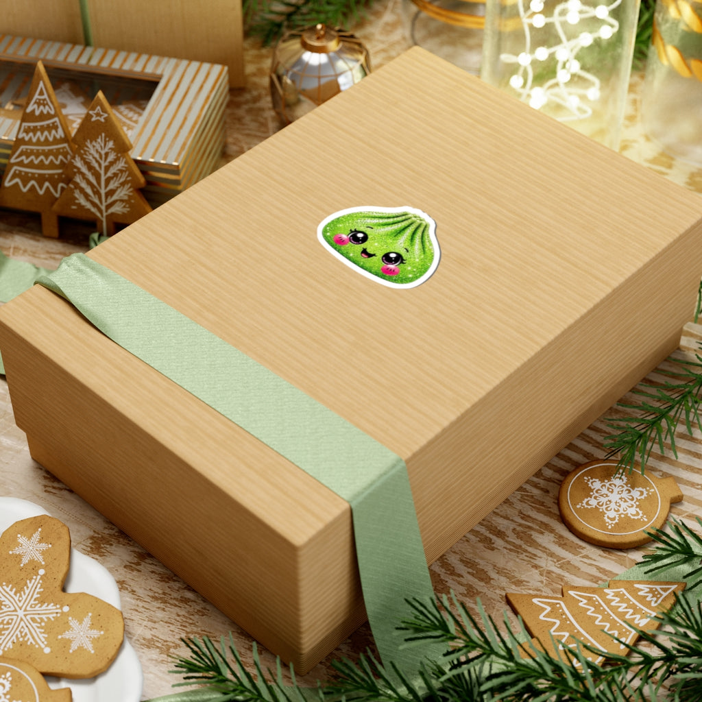 Cute Glitter Green Dumpling Sticker