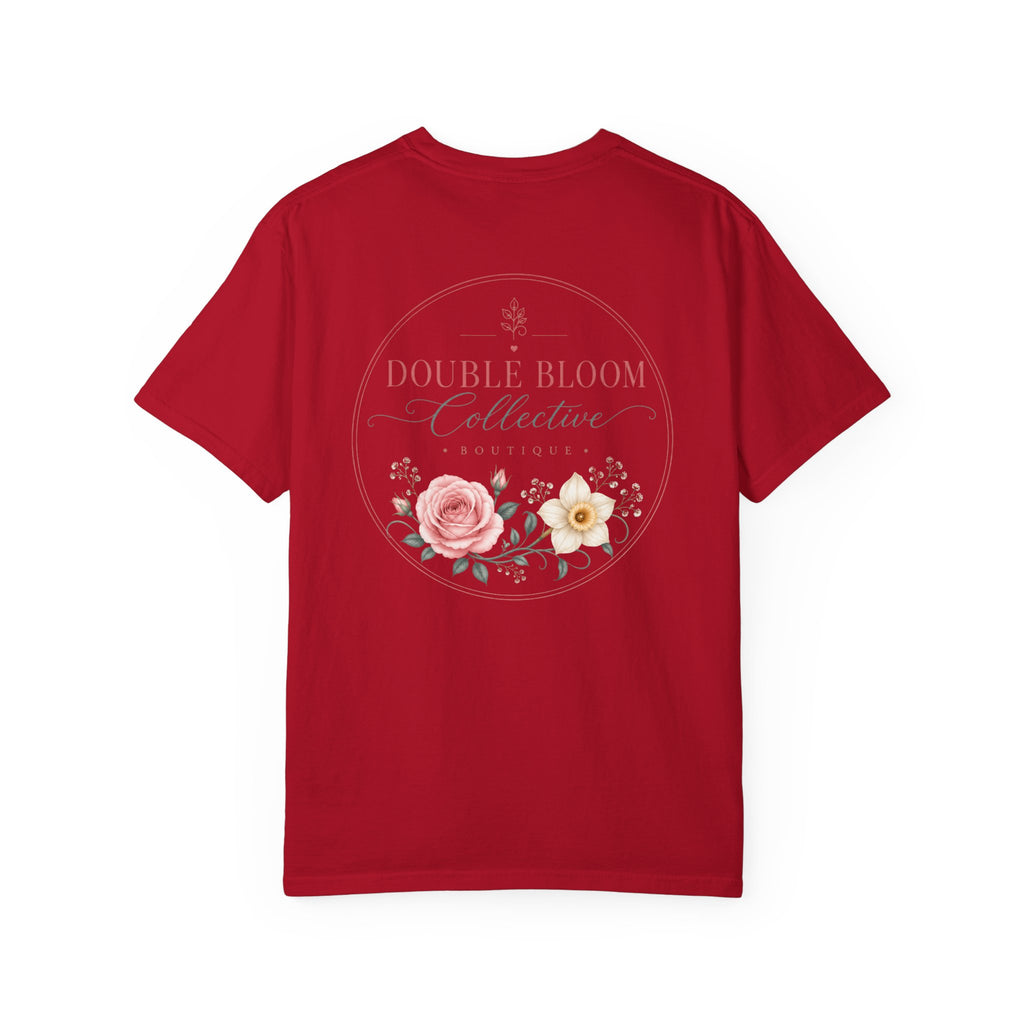 Unisex Garment-Dyed T-shirt ‘Double Bloom Collective’