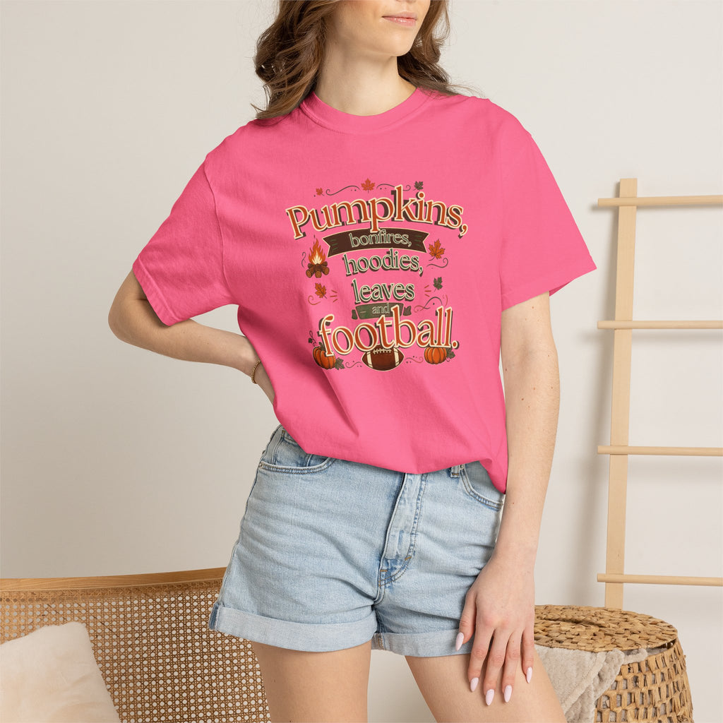 Fall Pumpkins Hoodies Leaves Football T‑Shirt