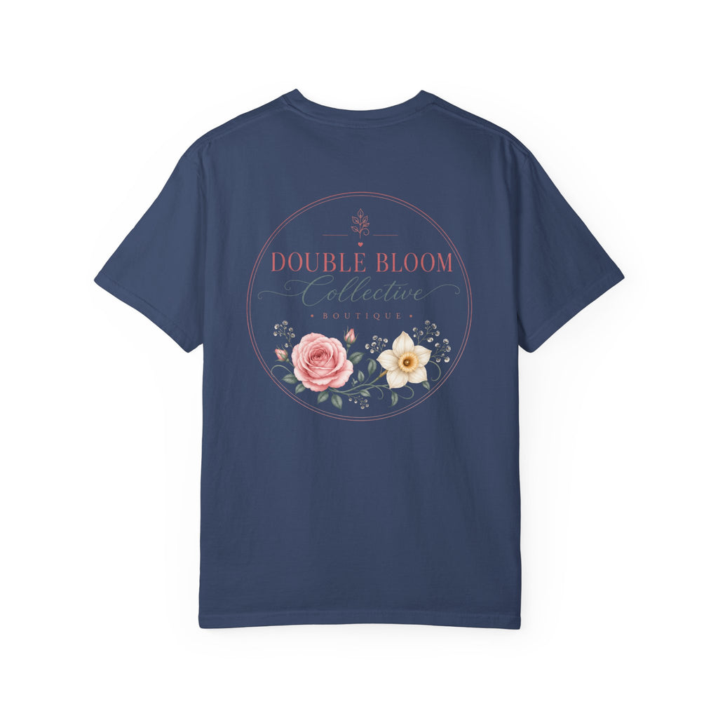 Unisex Garment-Dyed T-shirt ‘Double Bloom Collective’