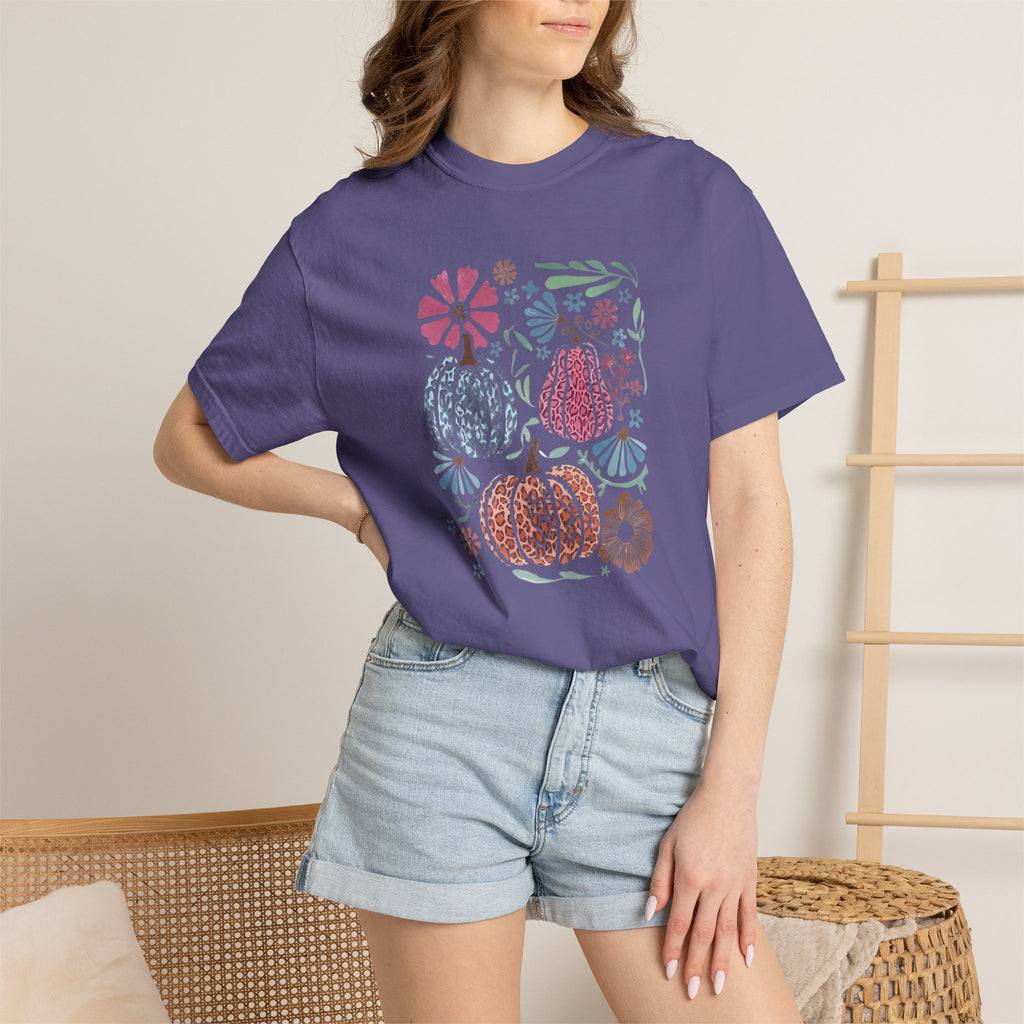 Autumn Floral Pumpkins T-Shirt
