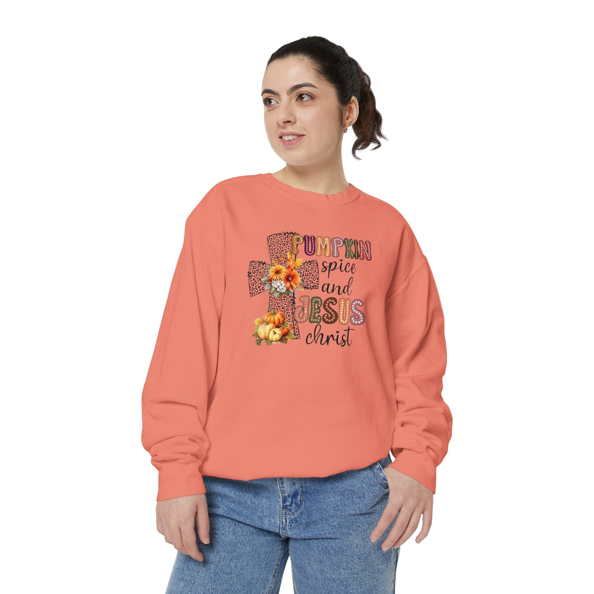 Fall Pumpkin Spice and Jesus Sweatshirt