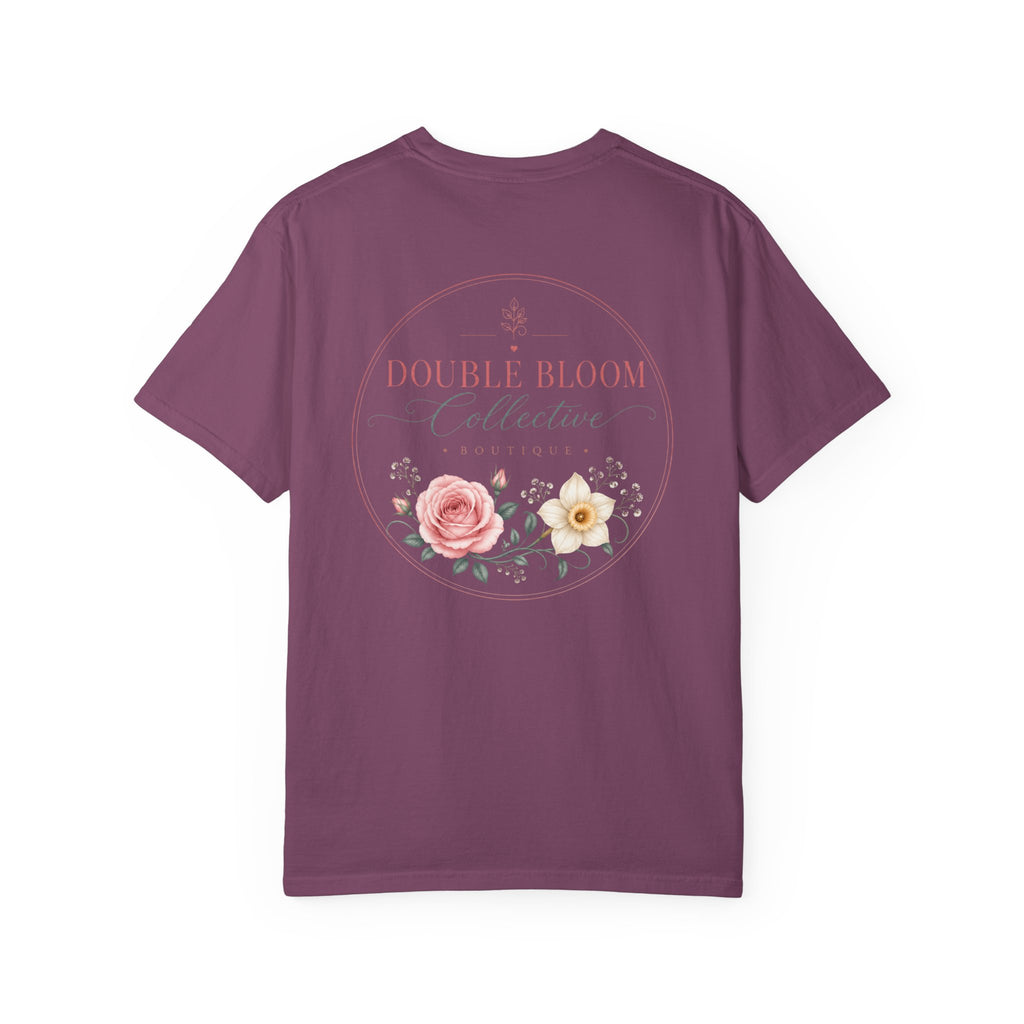 Unisex Garment-Dyed T-shirt ‘Double Bloom Collective’