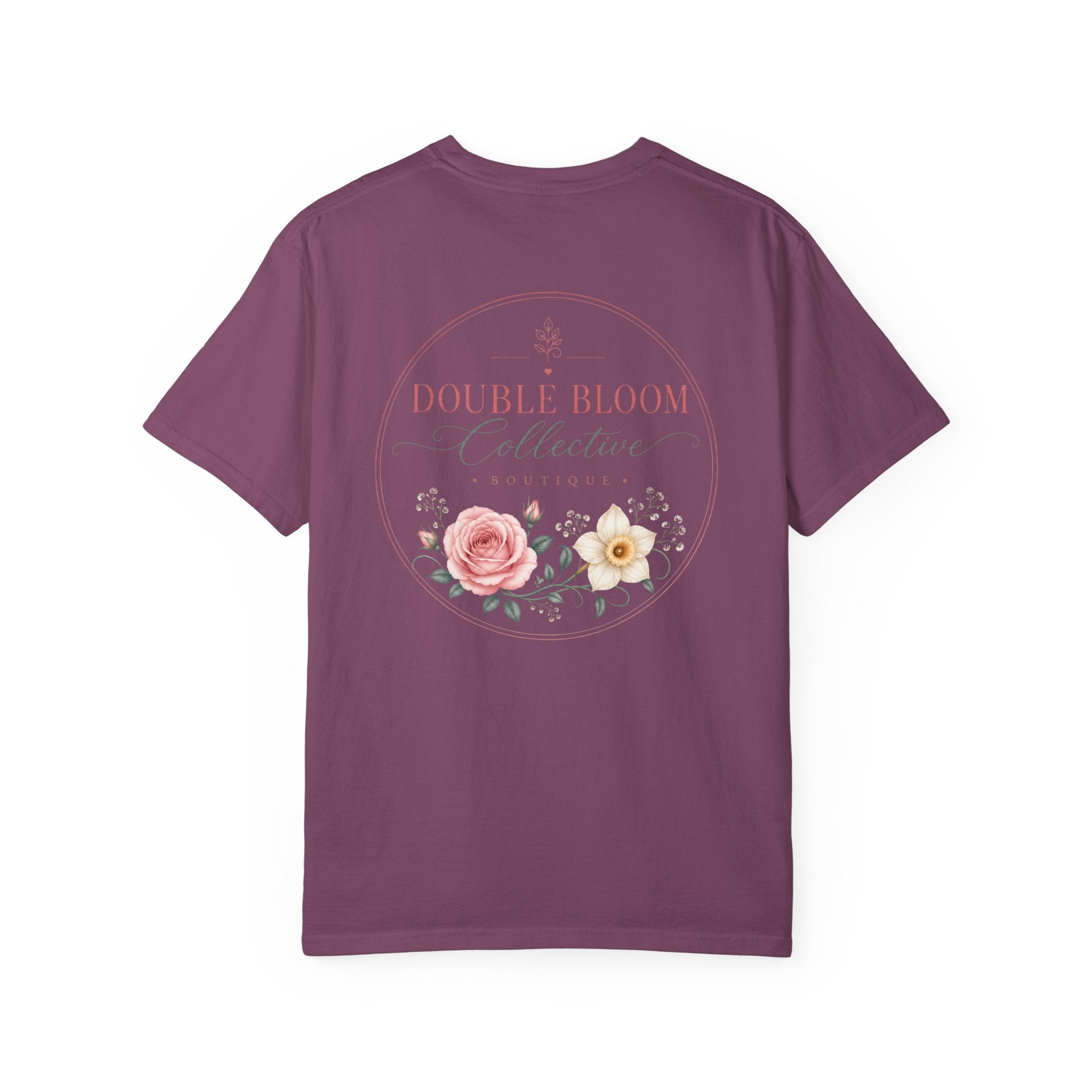 Unisex Garment-Dyed T-shirt ‘Double Bloom Collective’