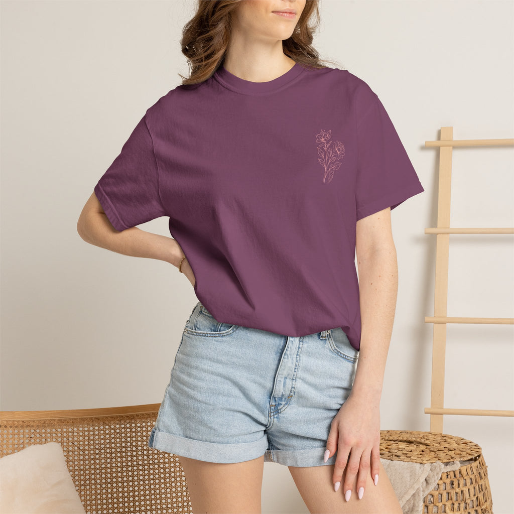 Unisex Garment-Dyed T-shirt ‘Double Bloom Collective’