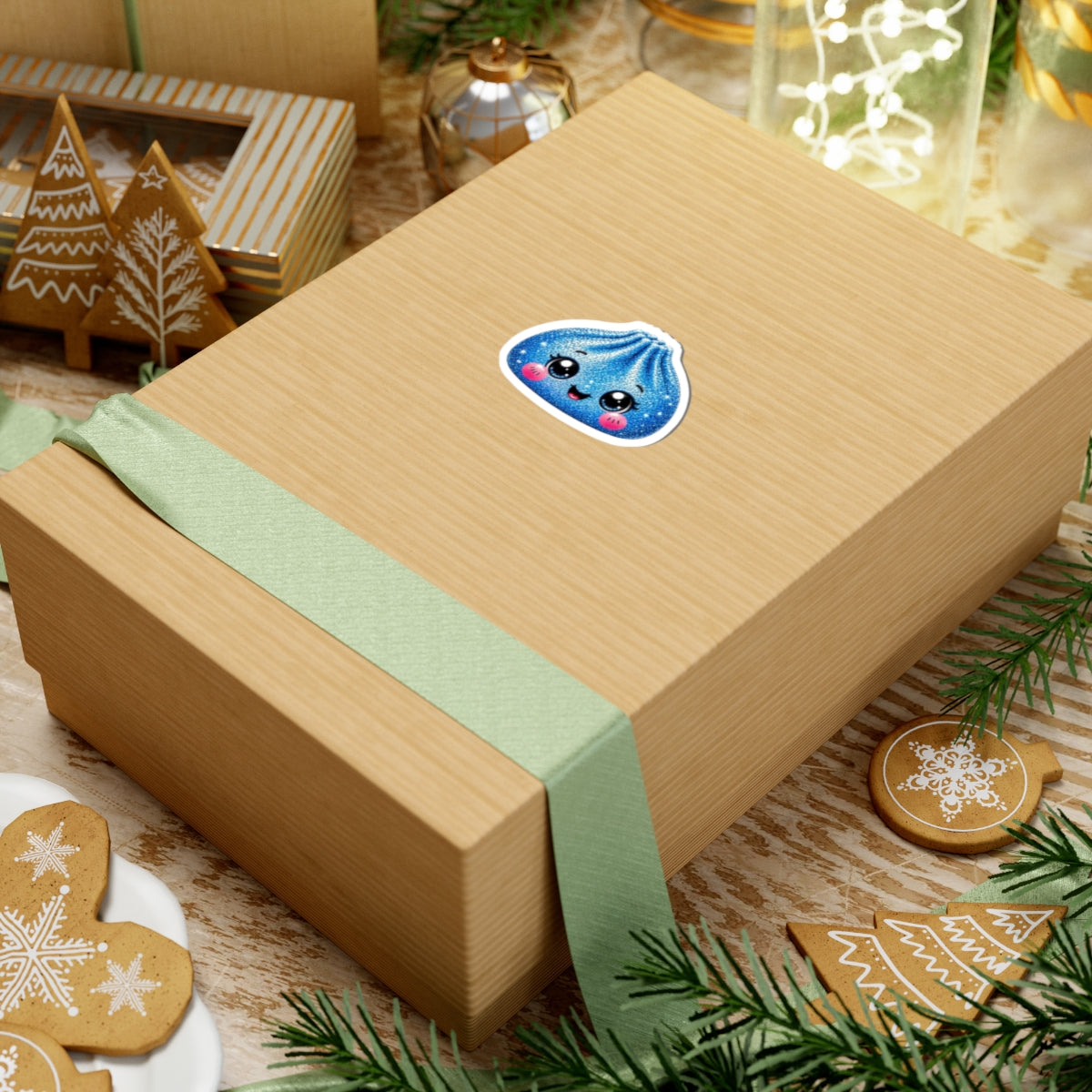 Kawaii Blue Dumpling Sticker