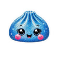 Kawaii Blue Dumpling Sticker