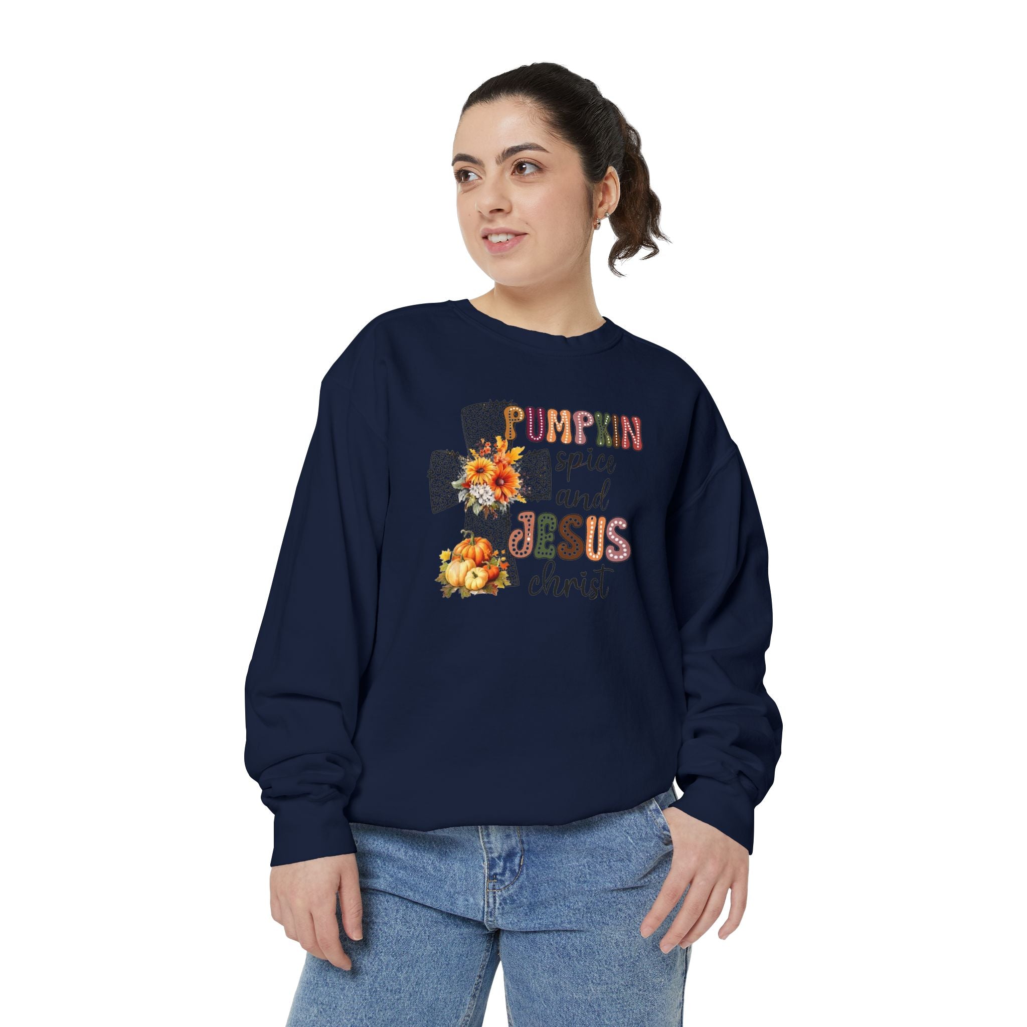 Fall Pumpkin Spice and Jesus Sweatshirt