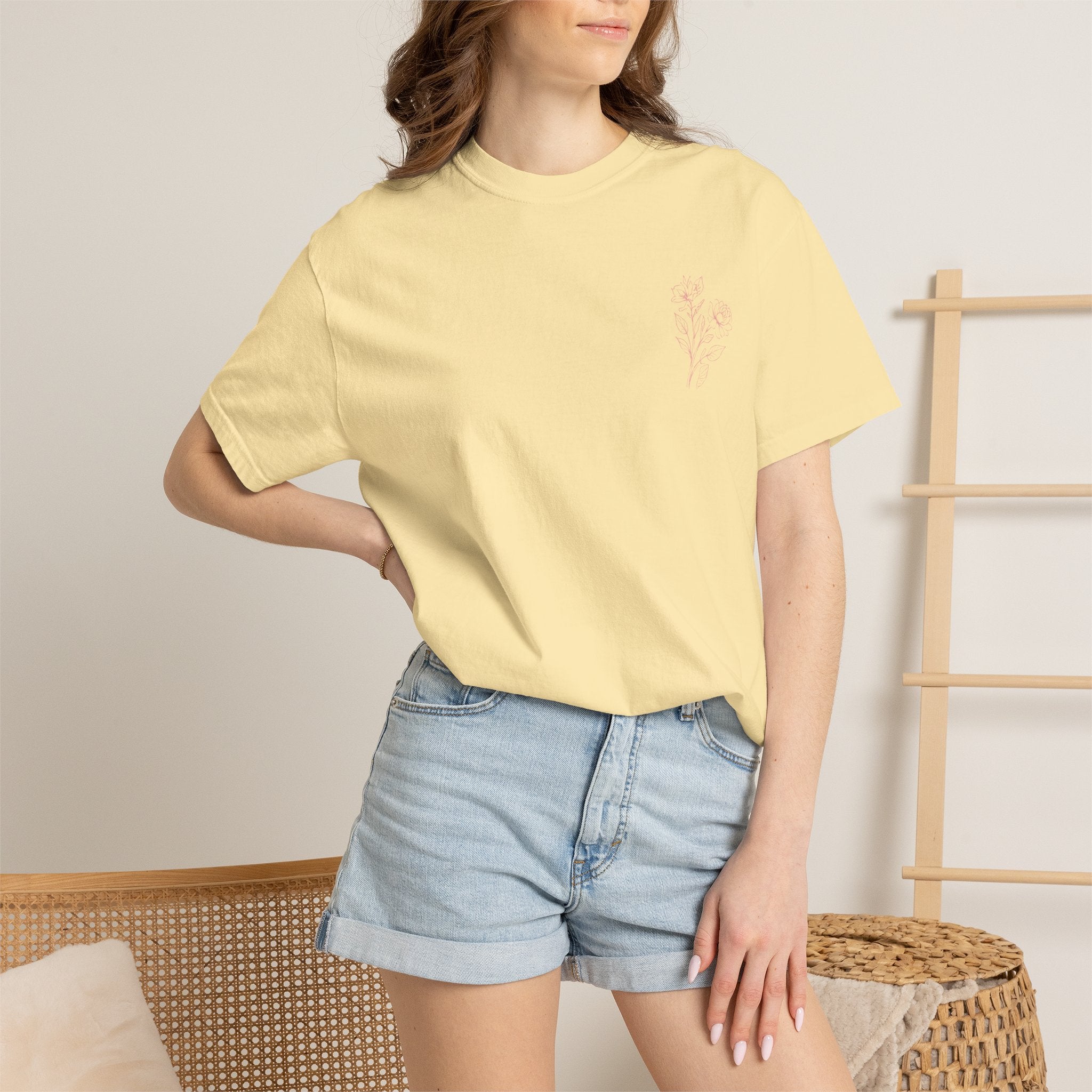 Unisex Garment-Dyed T-shirt ‘Double Bloom Collective’
