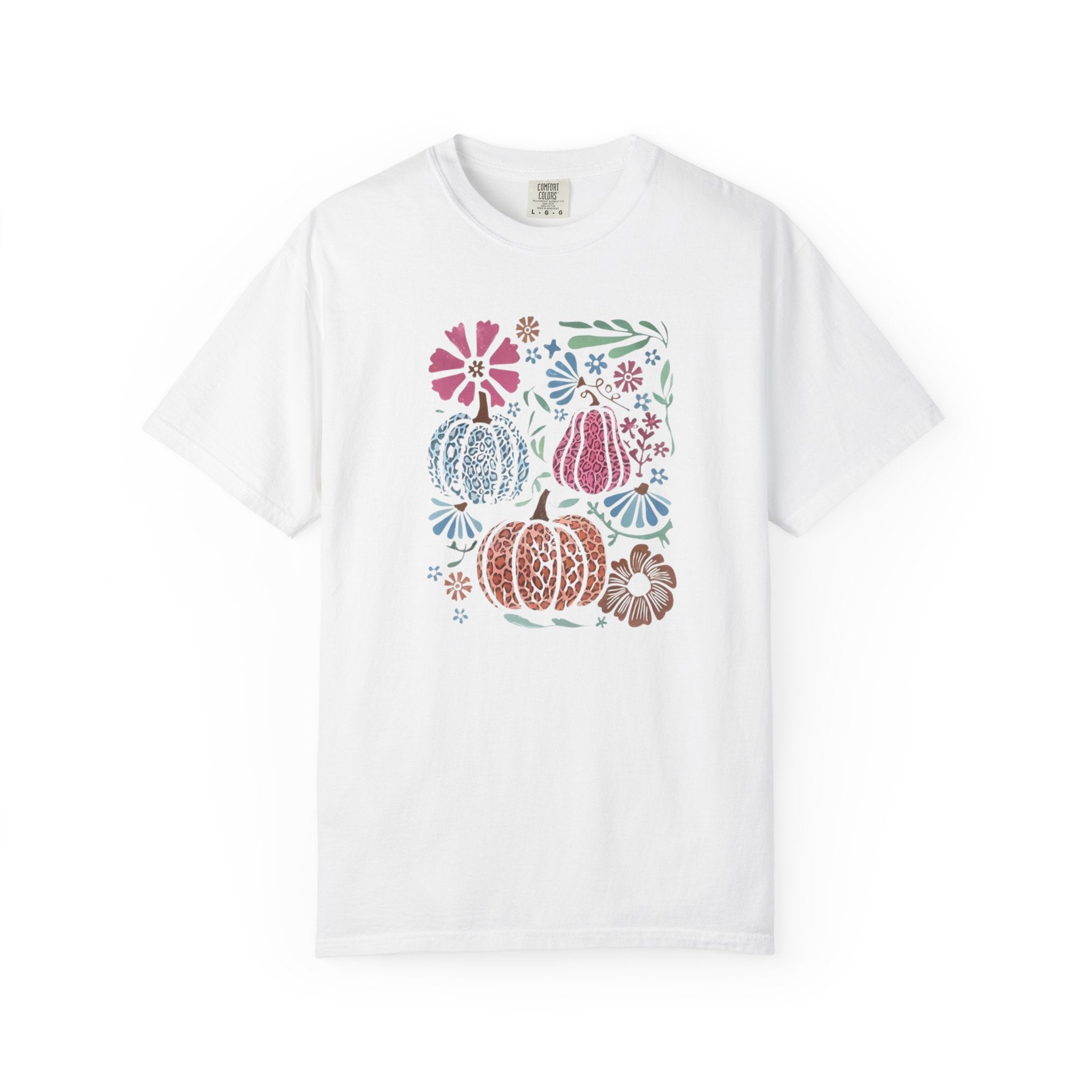 Autumn Floral Pumpkins T-Shirt