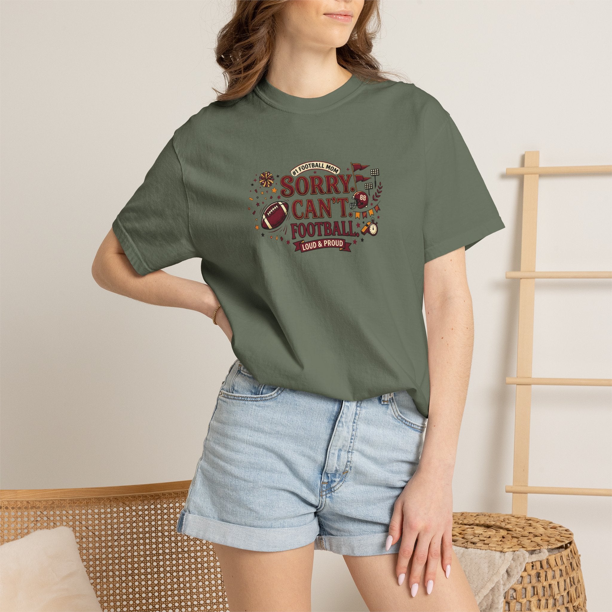 Sorry I Can't, Football T-Shirt