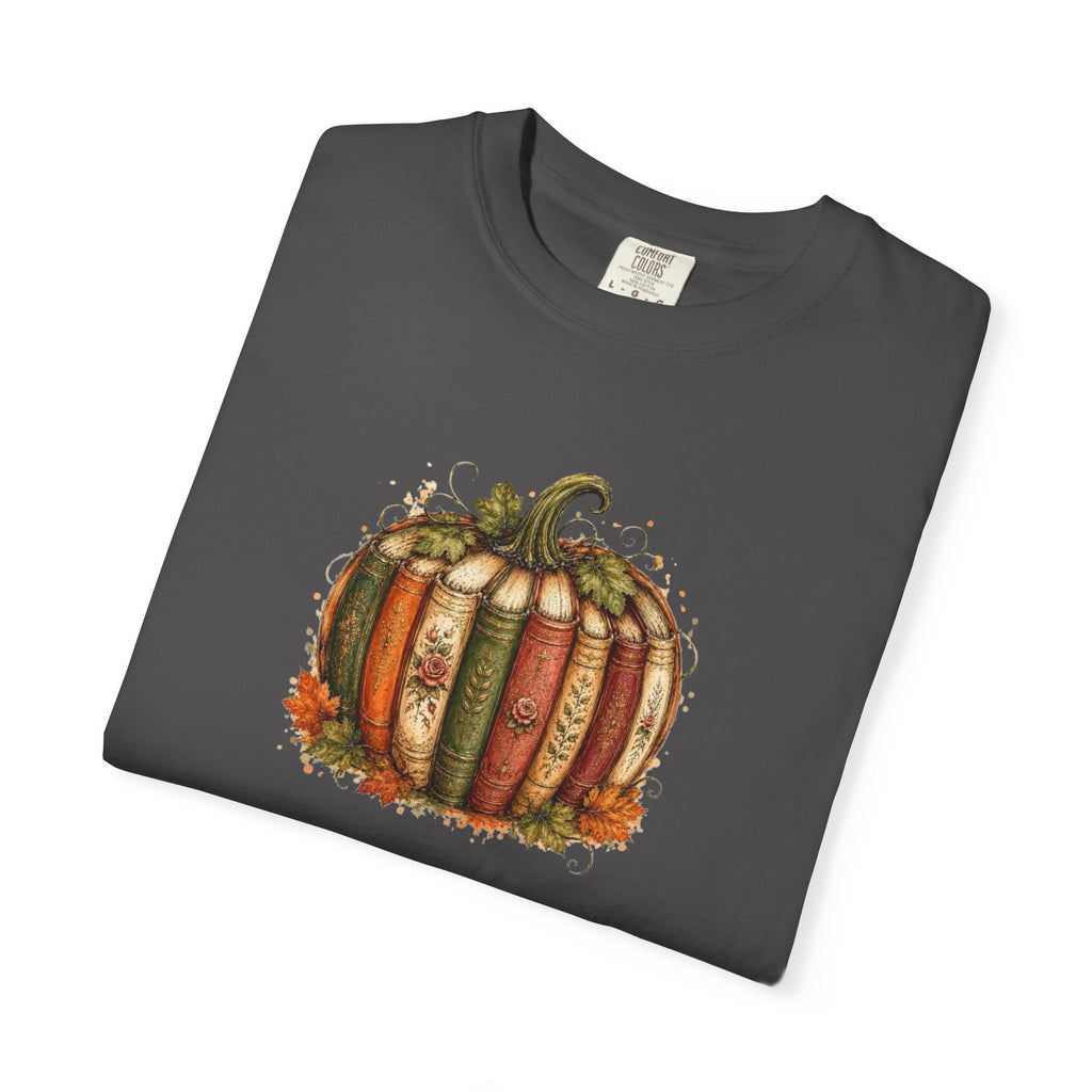 Vintage Fall Pumpkin Book Graphic T-Shirt