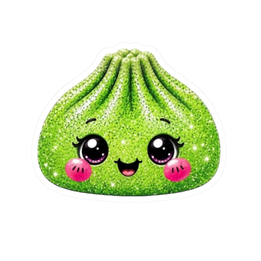 Cute Glitter Green Dumpling Sticker