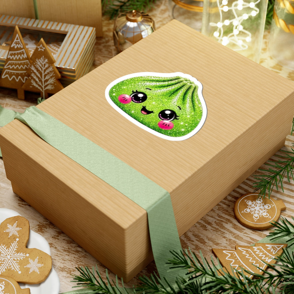 Cute Glitter Green Dumpling Sticker