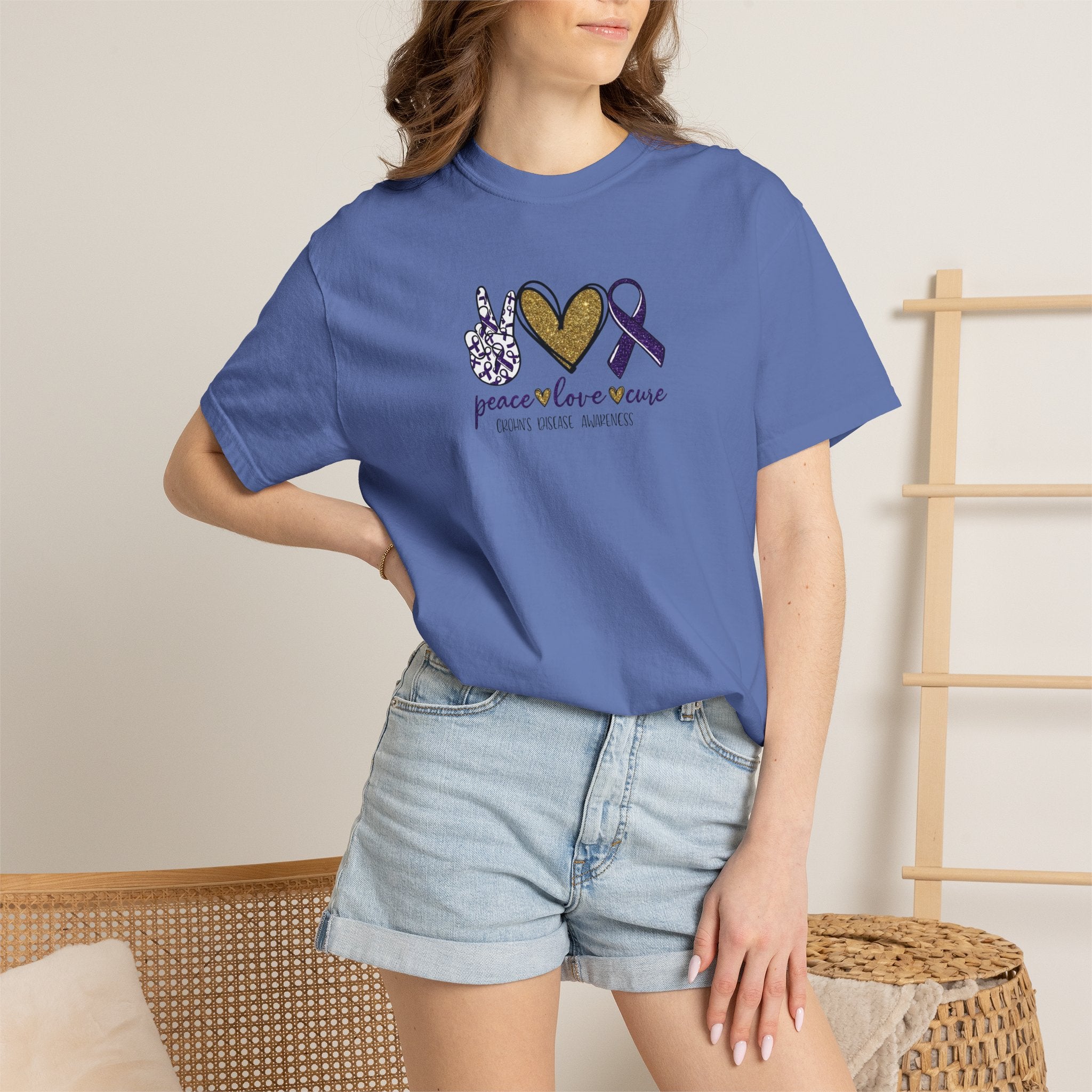 Peace Love Crohn's Awareness T-Shirt