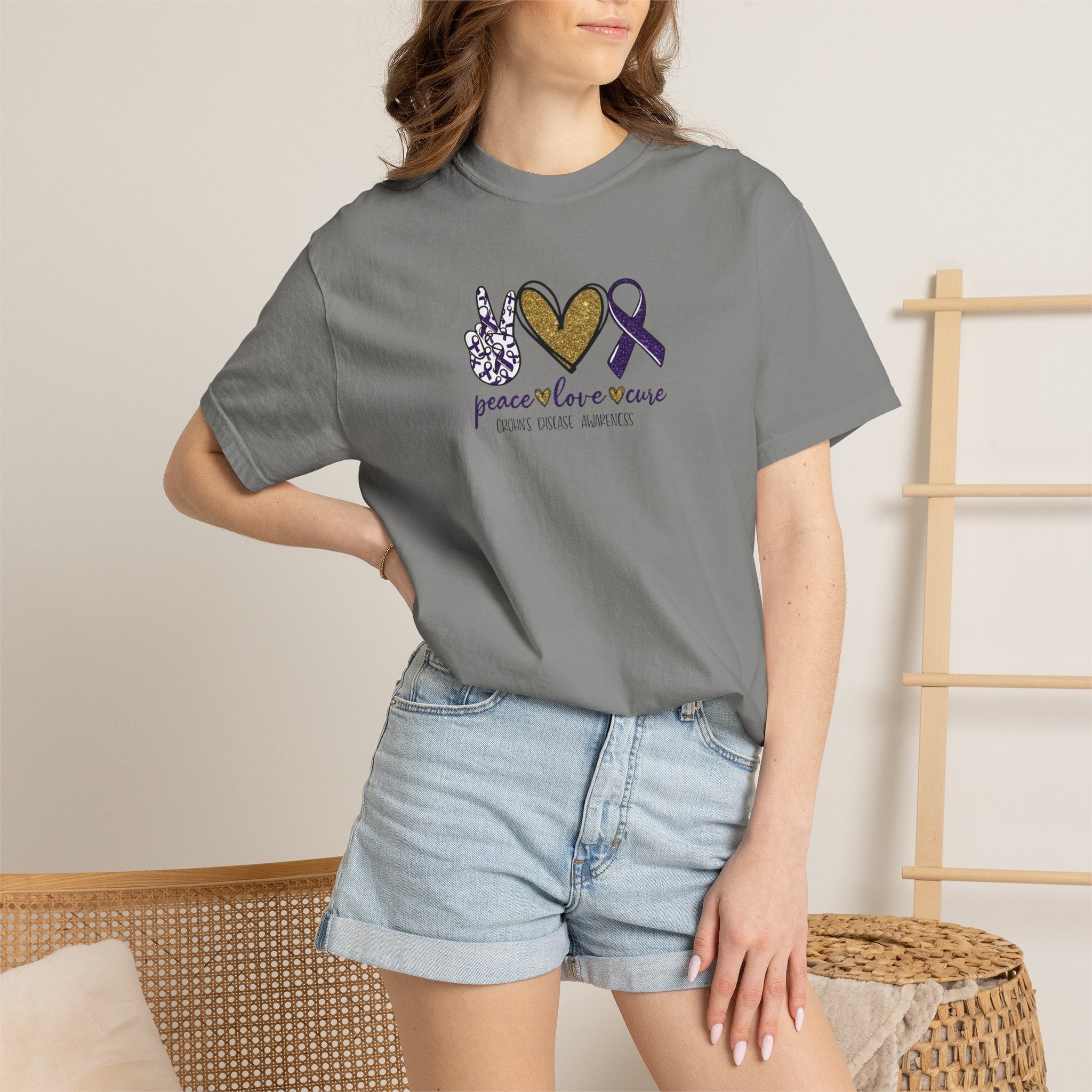 Peace Love Crohn's Awareness T-Shirt