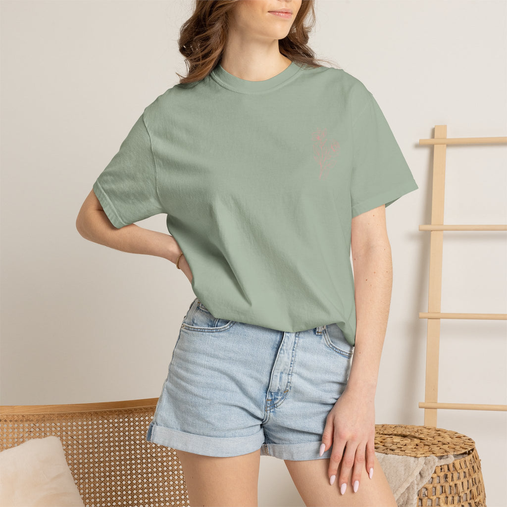 Unisex Garment-Dyed T-shirt ‘Double Bloom Collective’