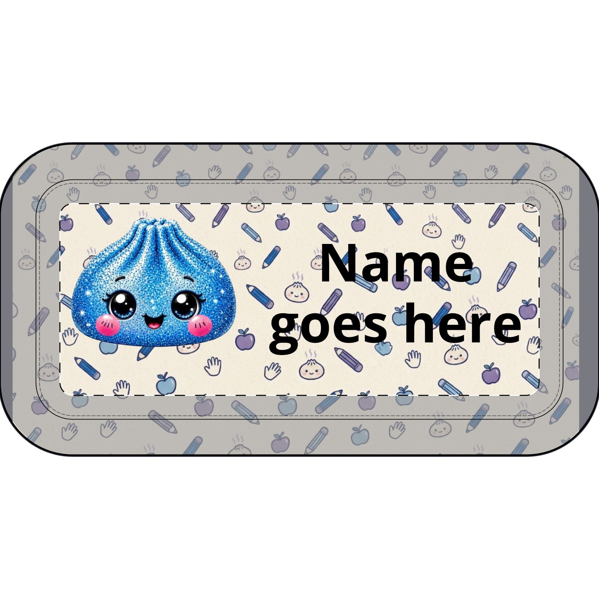 Personalized Kawaii Dumpling Pencil Case – Custom Name School Pouch