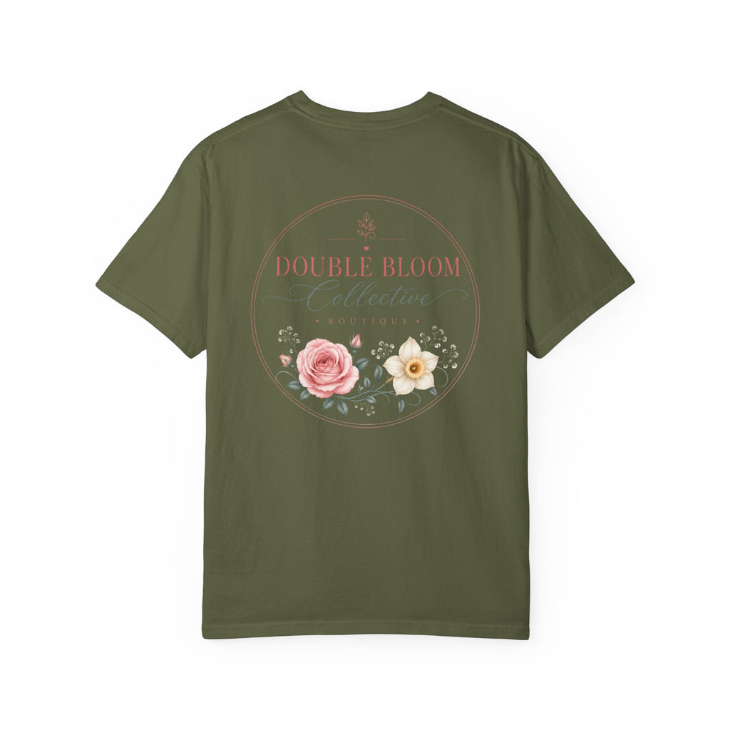 Unisex Garment-Dyed T-shirt ‘Double Bloom Collective’