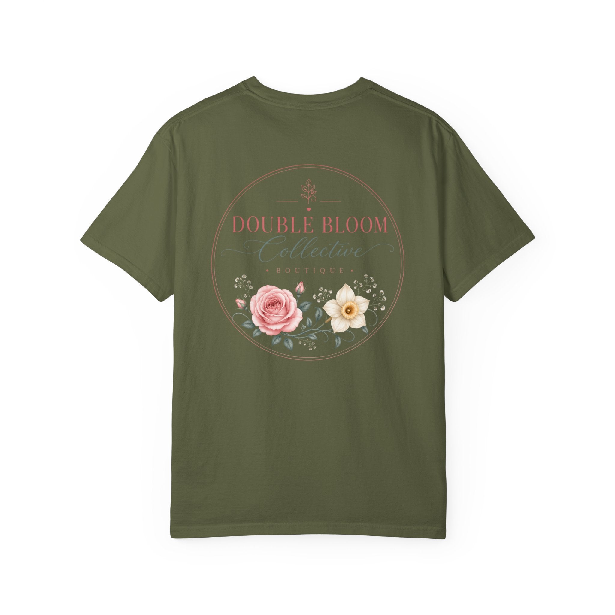 Unisex Garment-Dyed T-shirt ‘Double Bloom Collective’
