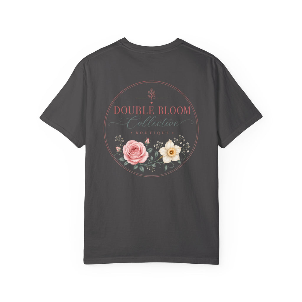 Unisex Garment-Dyed T-shirt ‘Double Bloom Collective’