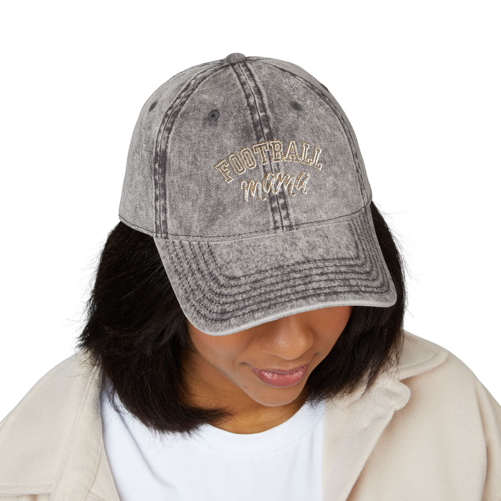 Football Mama Vintage Embroidered Cap