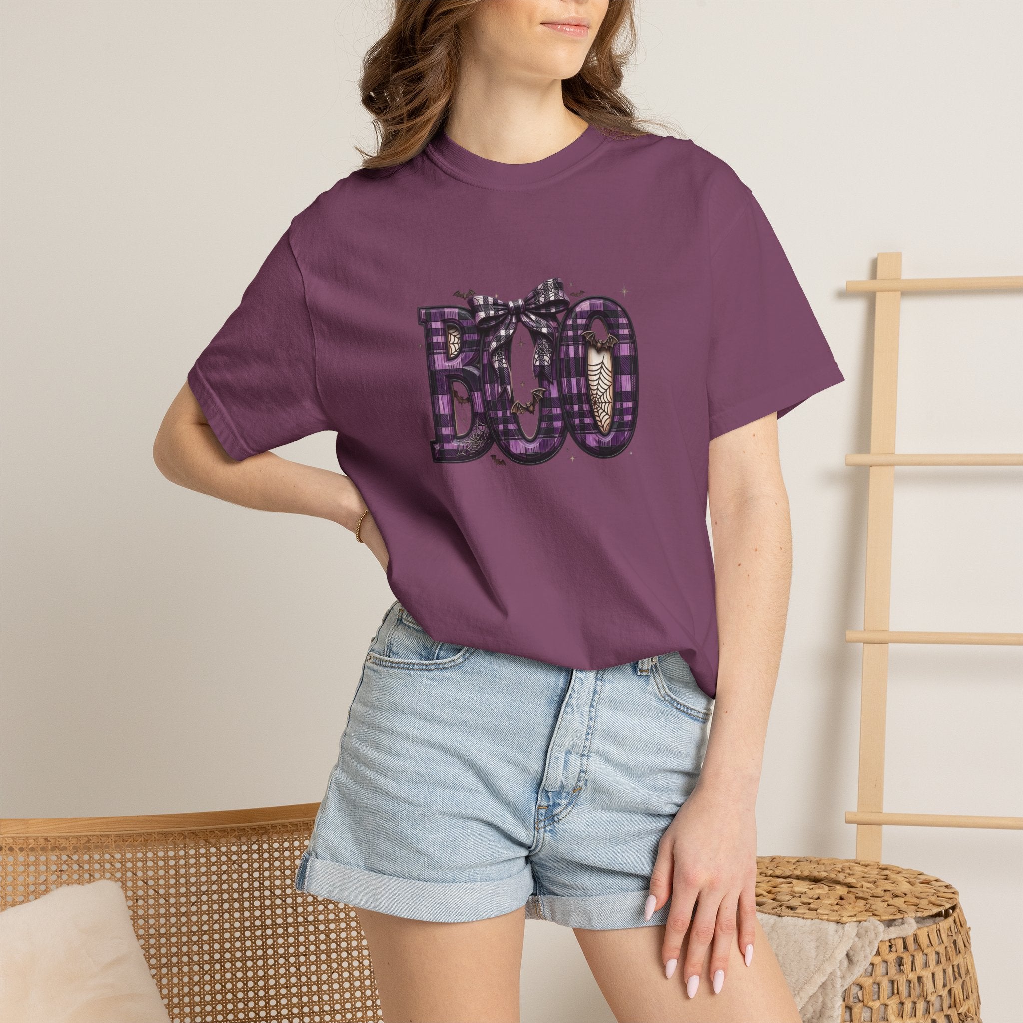 Halloween 'BOO' Plaid T-Shirt